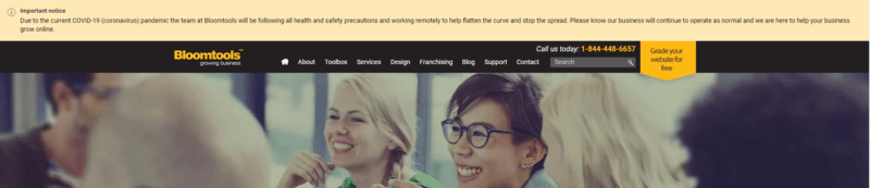 How to put a COVID-19 notification on your website